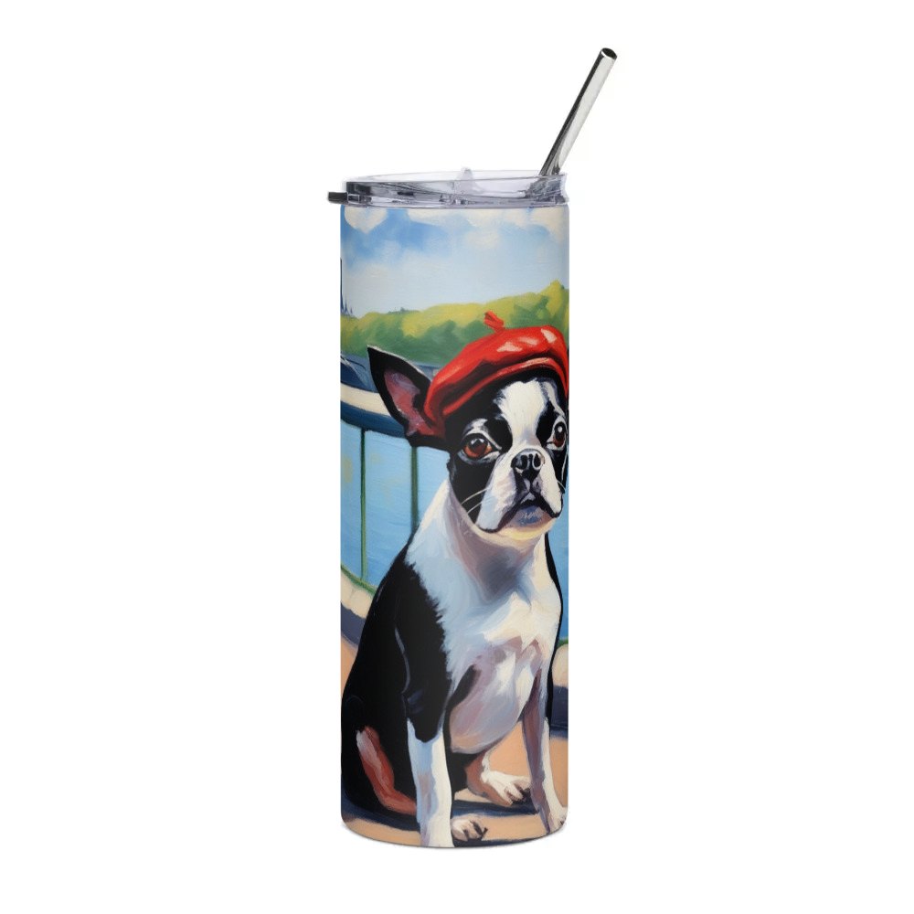 PugMug Custom Boston Terrier Stainless Steel Tumbler