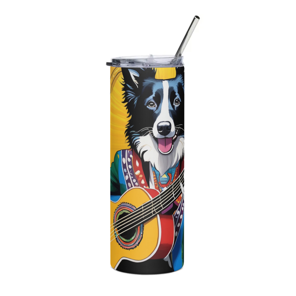 PugMug Custom Border Collie Stainless Steel Tumbler