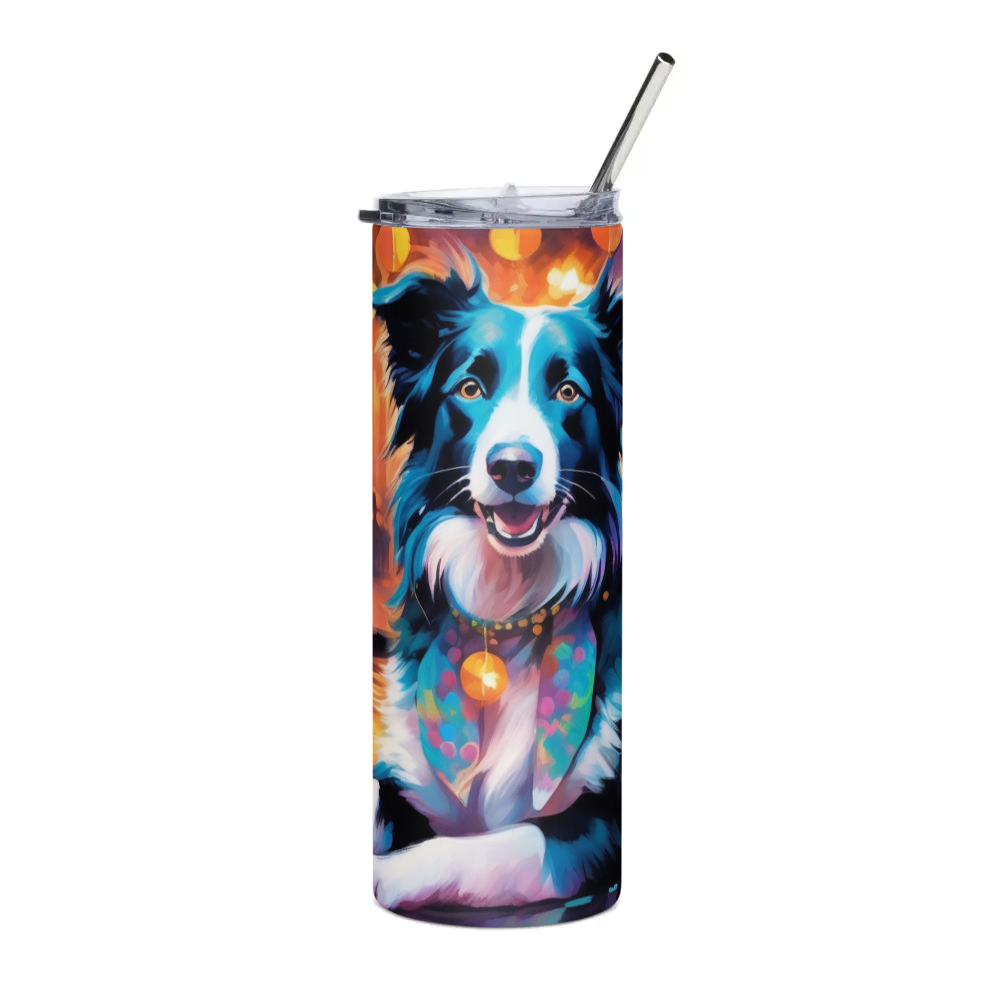PugMug Custom Border Collie Stainless Steel Tumbler