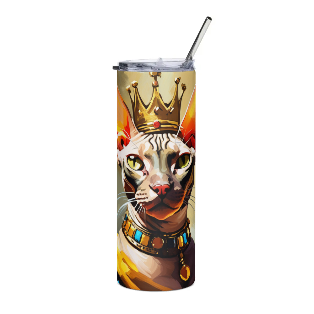 PugMug Custom Tabby Sphynx Cat Stainless Steel Tumbler