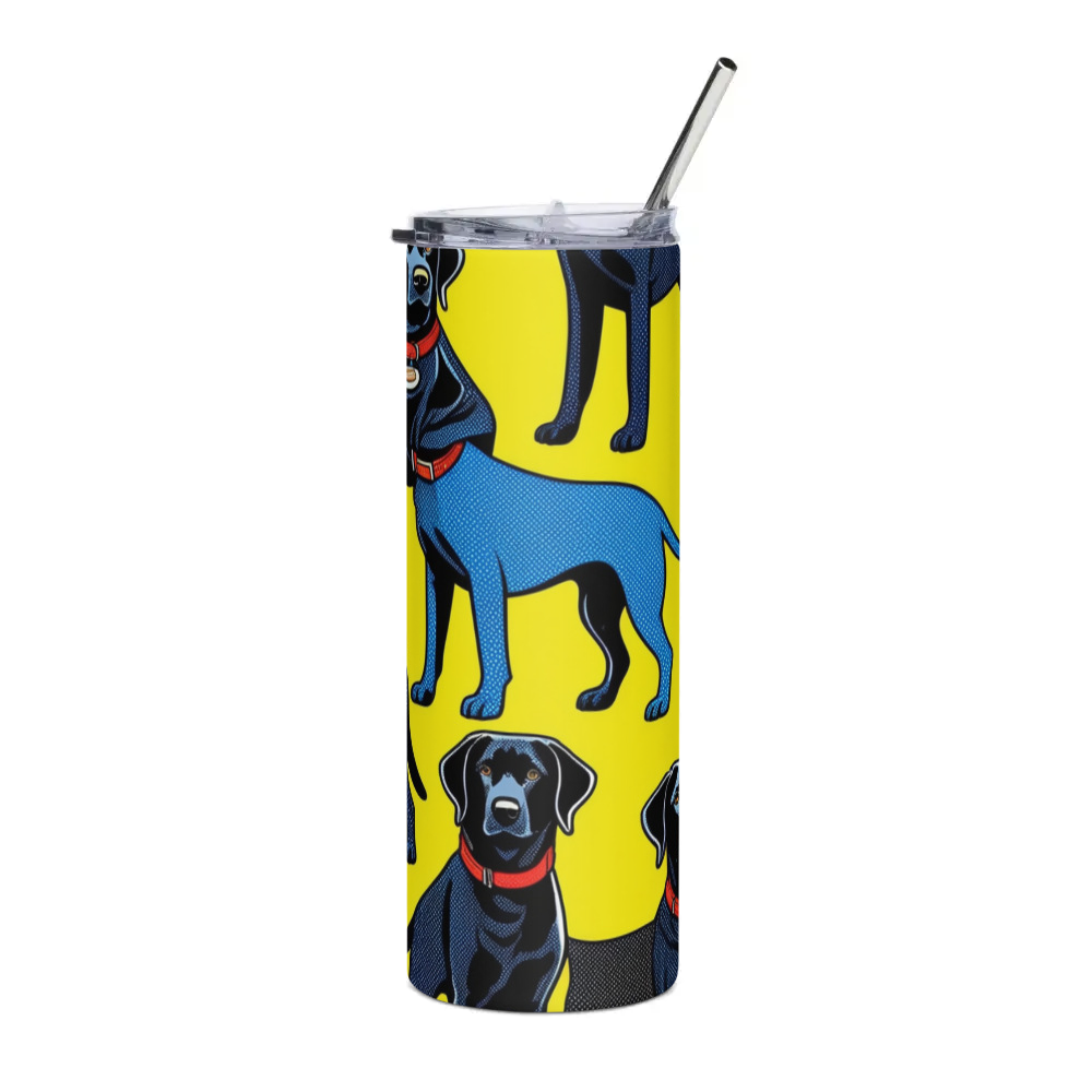 PugMug Custom Black Labrador Retriever Stainless Steel Tumbler