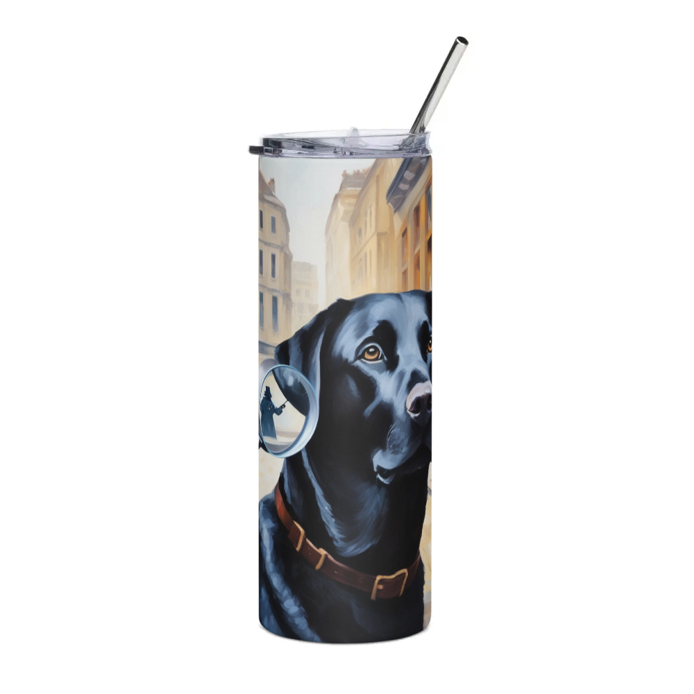 PugMug Custom Black Labrador Retriever Stainless Steel Tumbler