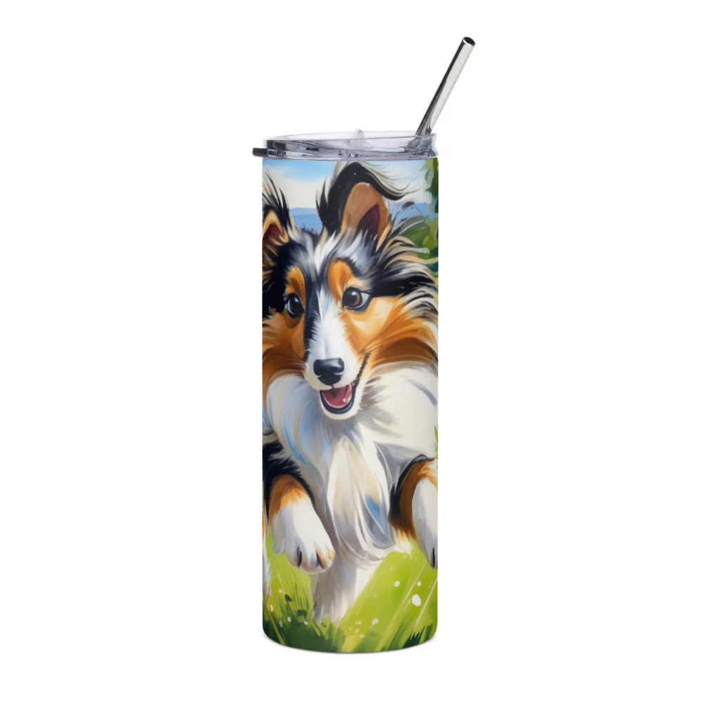 PugMug Custom Shetland Sheepdog Stainless Steel Tumbler