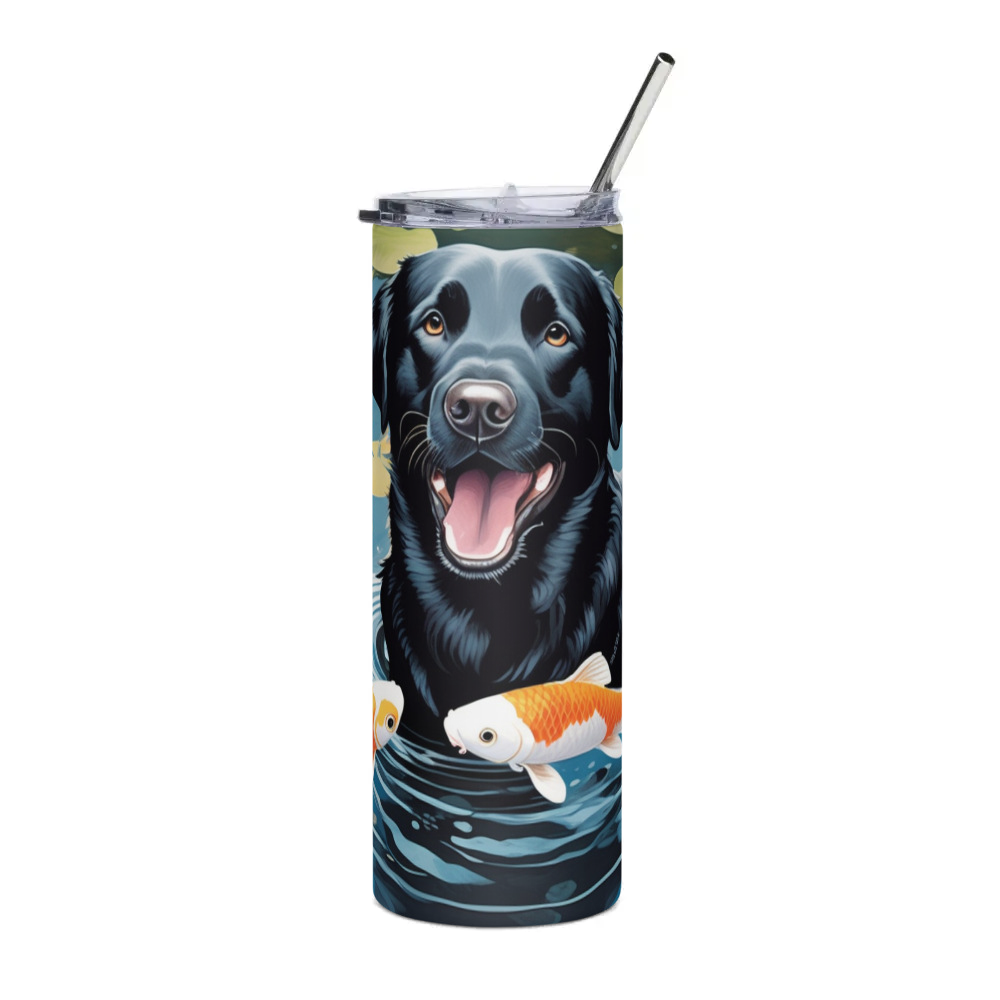 PugMug Custom Black Labrador Retriever Stainless Steel Tumbler