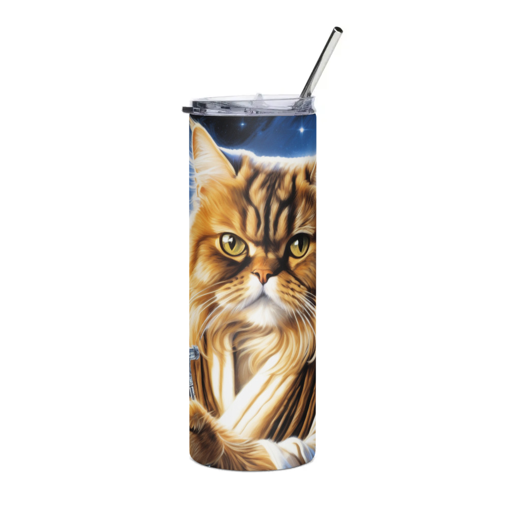 PugMug Custom Tabby Persian Cat Stainless Steel Tumbler