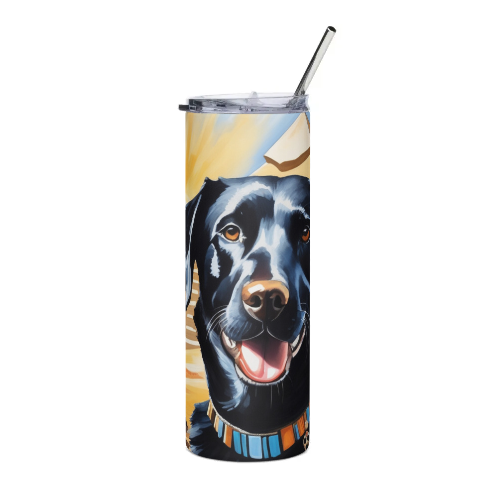 PugMug Custom Black Labrador Retriever Stainless Steel Tumbler