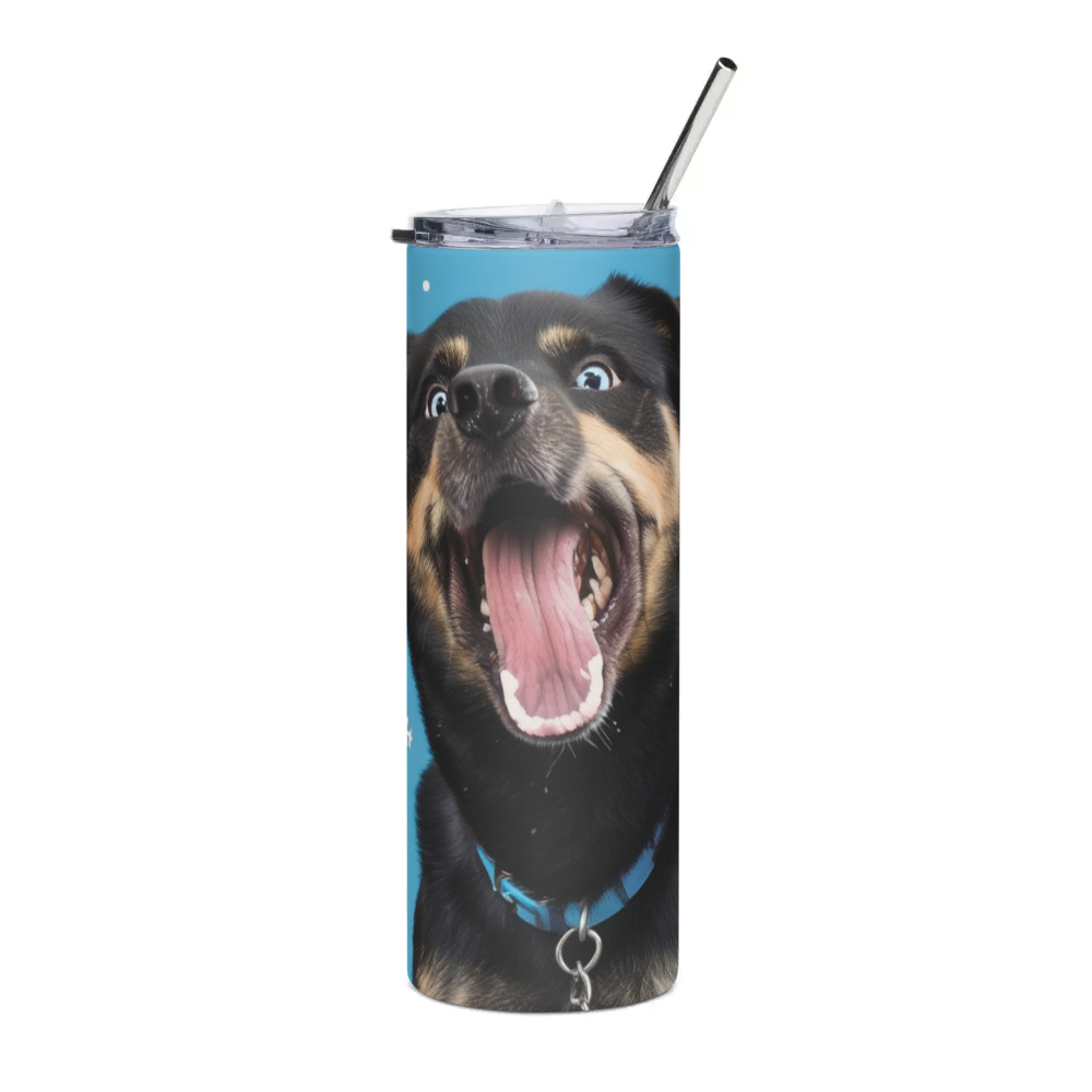 PugMug Custom Blue Stainless Steel Tumbler