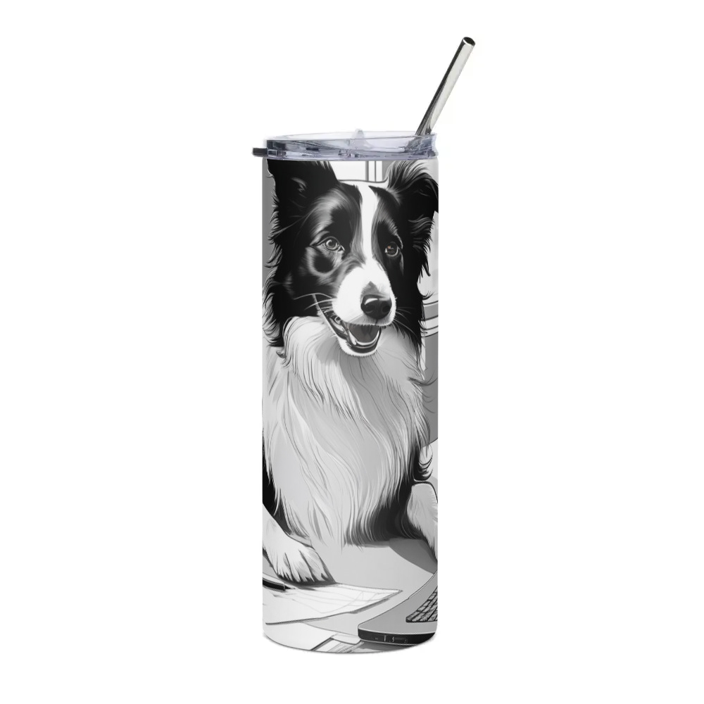 PugMug Custom Border Collie Stainless Steel Tumbler