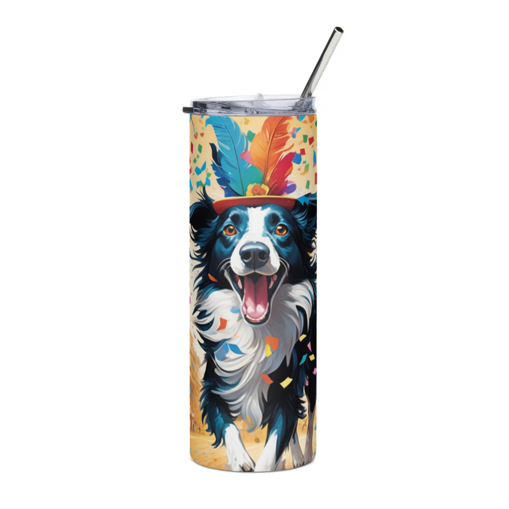 PugMug Custom Border Collie Stainless Steel Tumbler