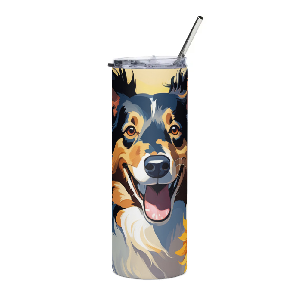 PugMug Custom Collie Stainless Steel Tumbler