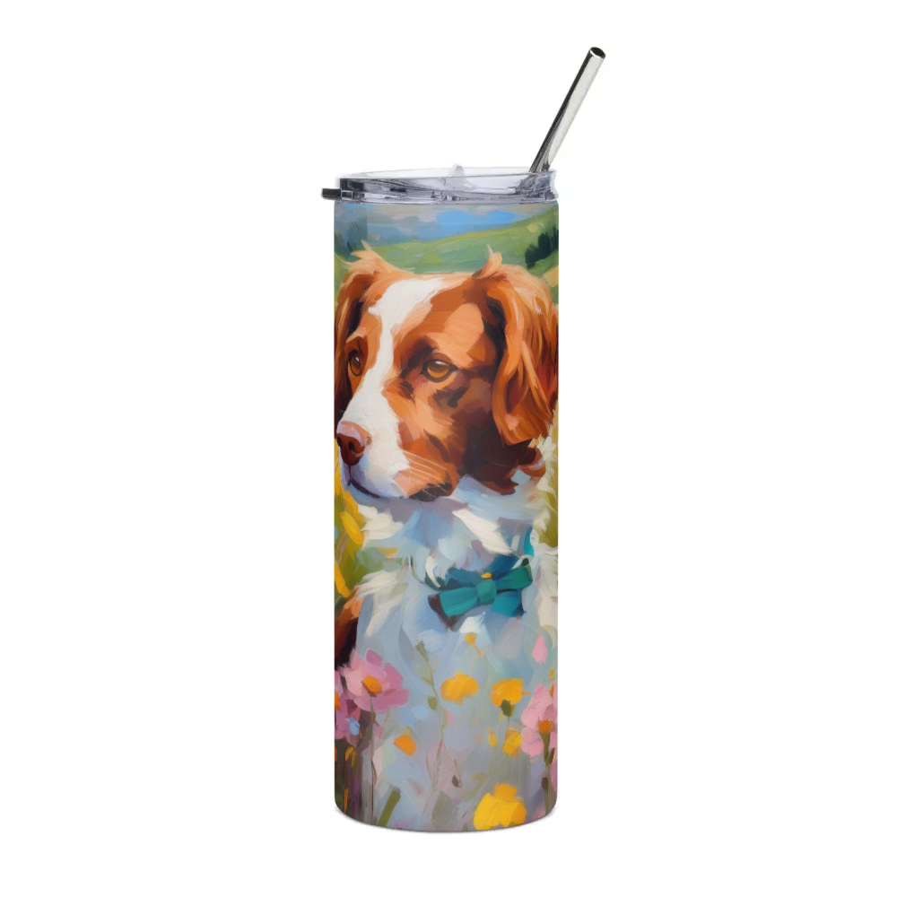 PugMug Custom Brittany Dog Stainless Steel Tumbler