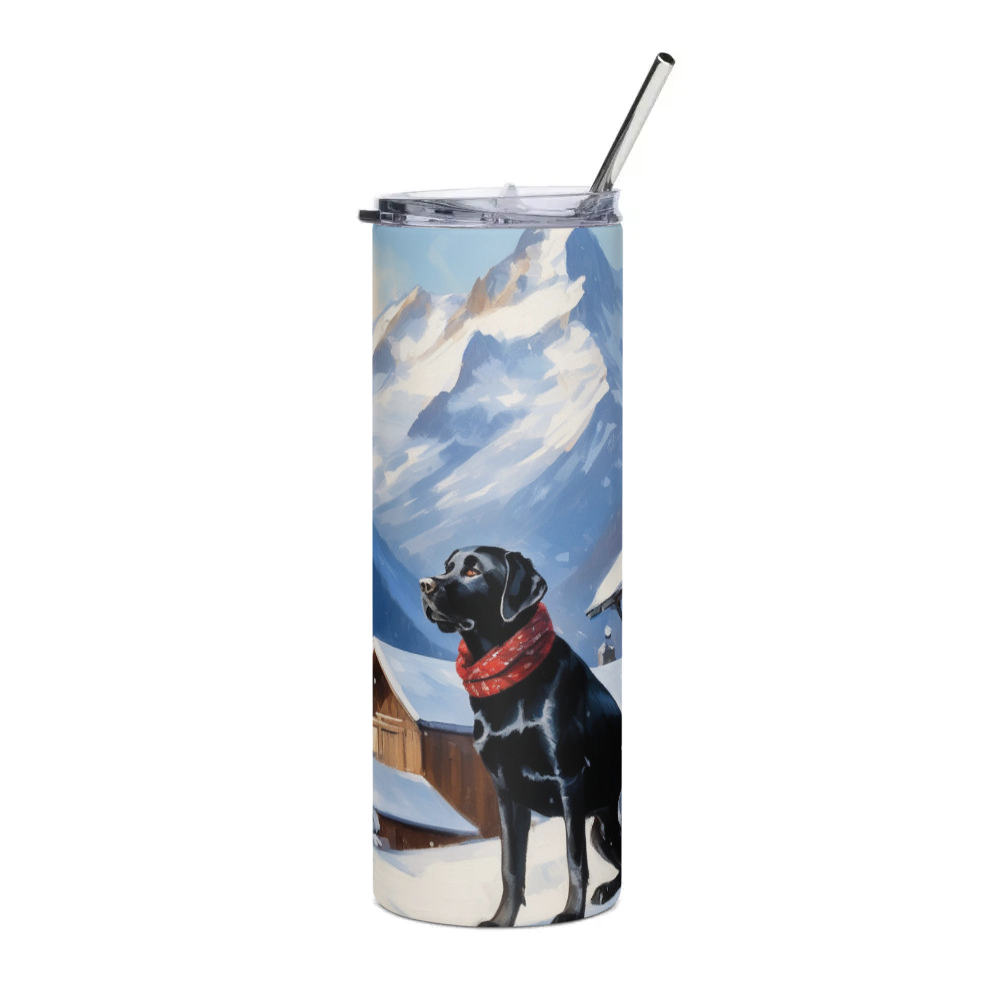 PugMug Custom Black Labrador Retriever Stainless Steel Tumbler