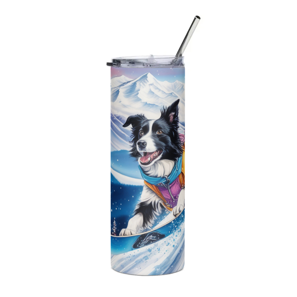 PugMug Custom Border Collie Stainless Steel Tumbler