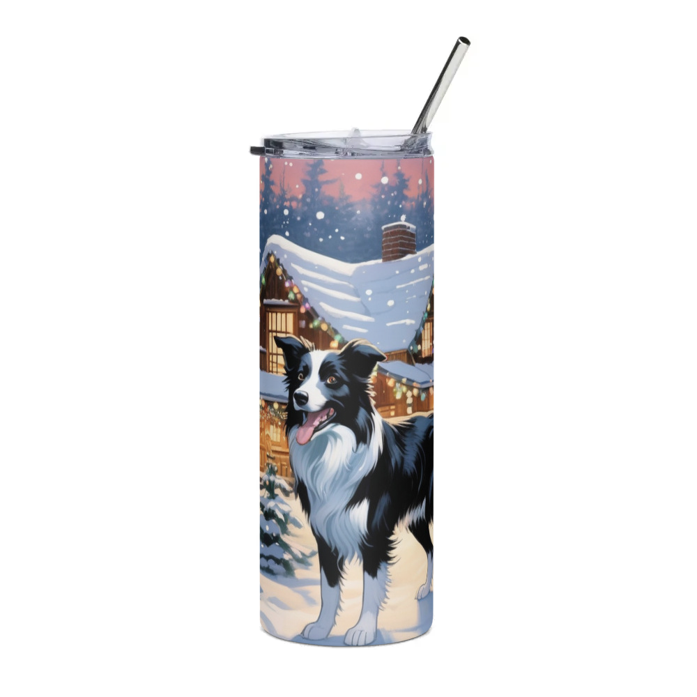 PugMug Custom Border Collie Stainless Steel Tumbler