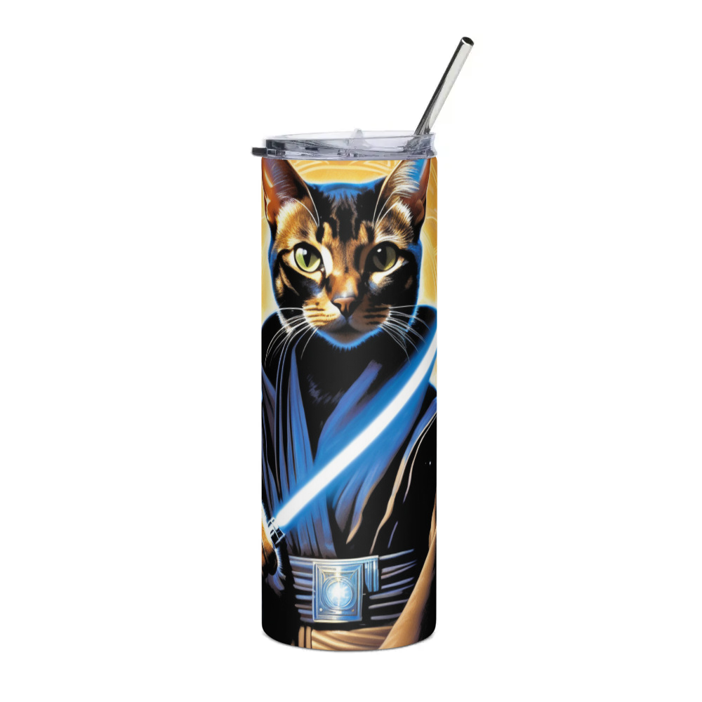 PugMug Custom Black Abyssinian Cat Stainless Steel Tumbler