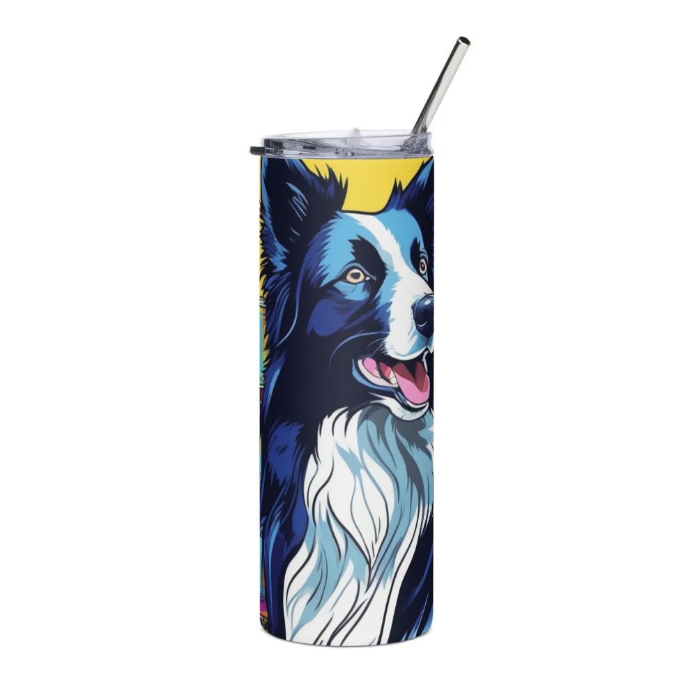 PugMug Custom Border Collie Stainless Steel Tumbler
