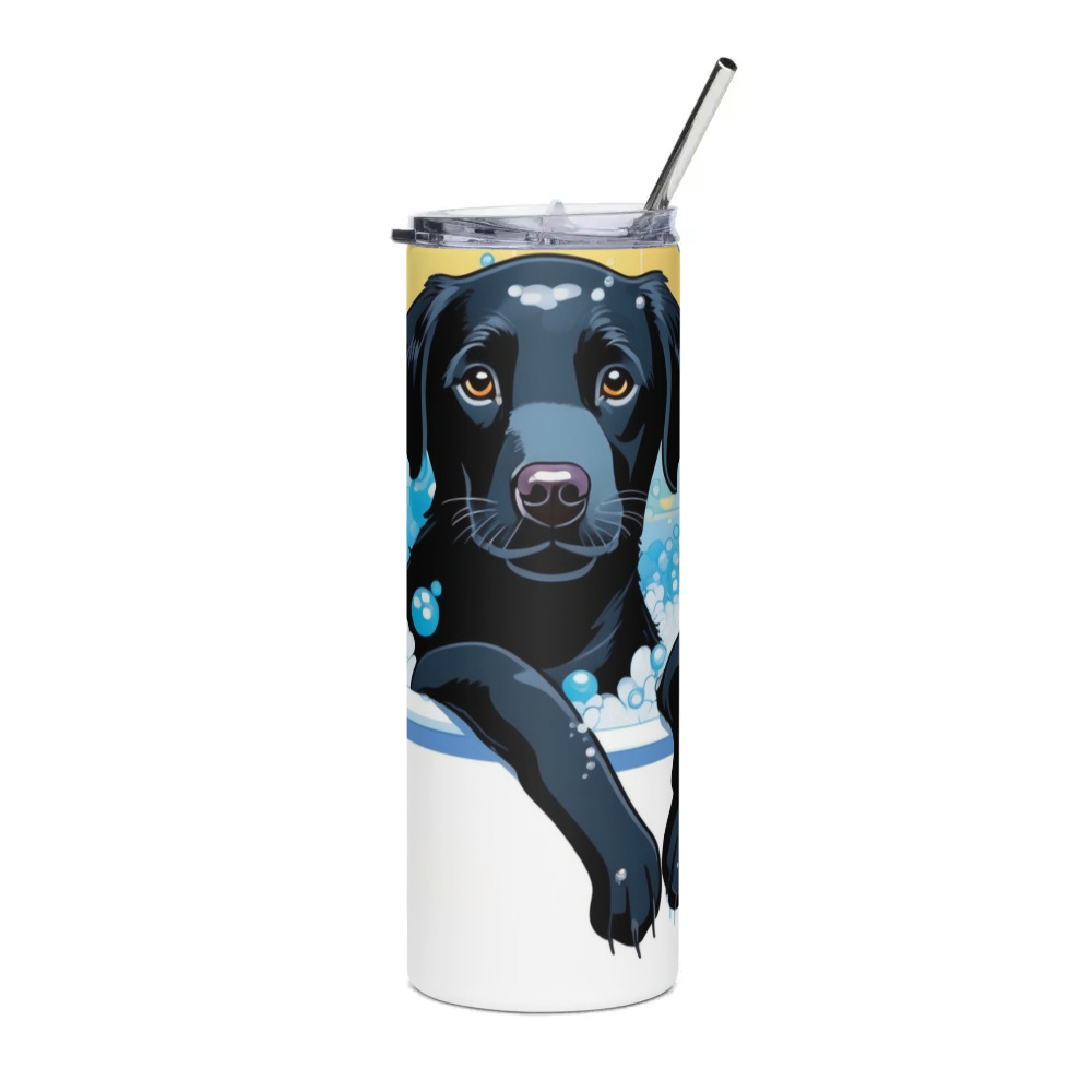 PugMug Custom Black Labrador Retriever Stainless Steel Tumbler