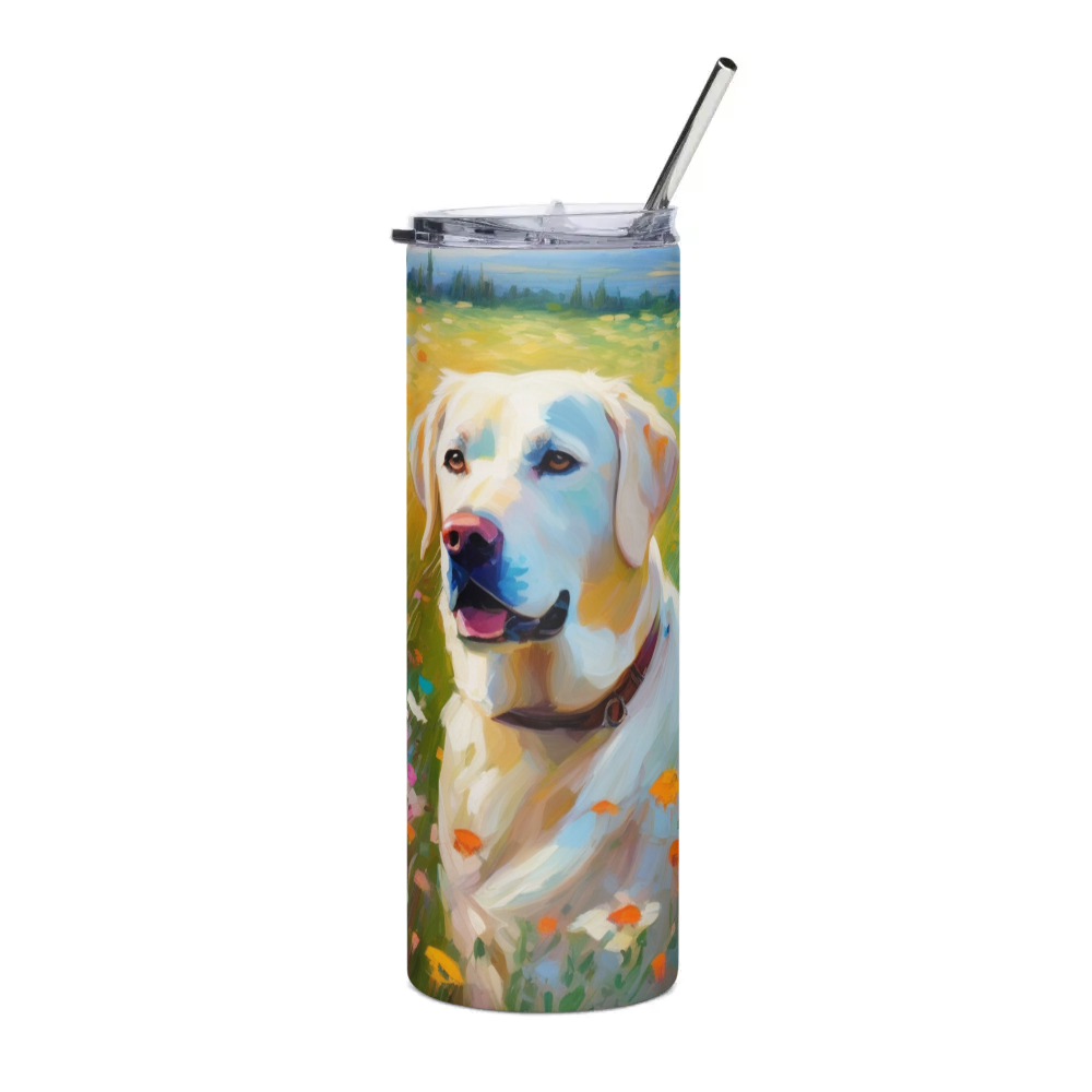 PugMug Custom White Labrador Retriever Stainless Steel Tumbler