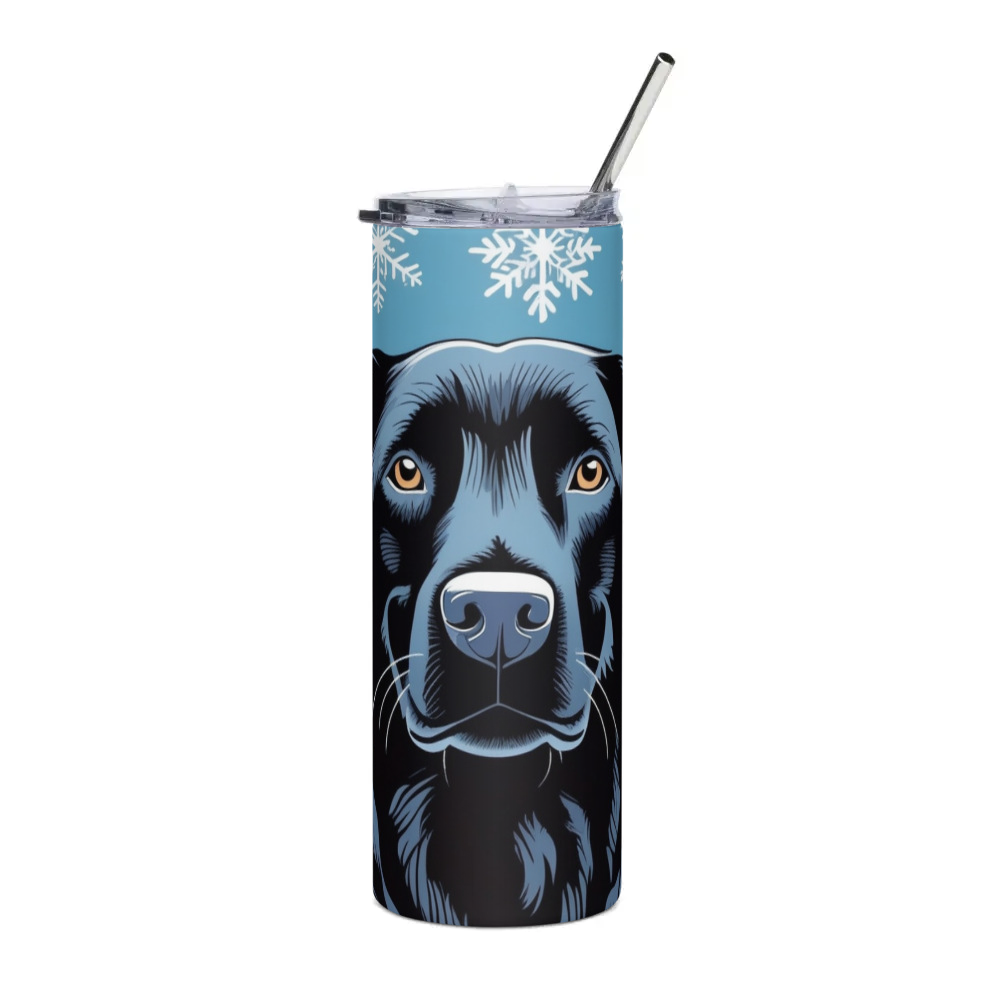 PugMug Custom Black Labrador Retriever Stainless Steel Tumbler