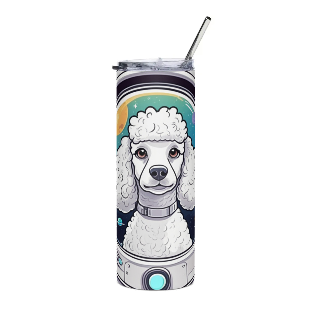 PugMug Custom White Poodle Stainless Steel Tumbler