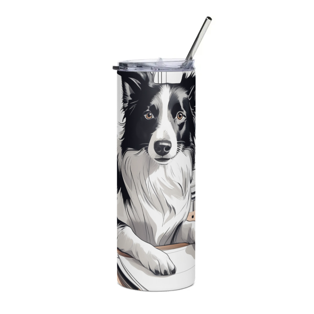 PugMug Custom Border Collie Stainless Steel Tumbler
