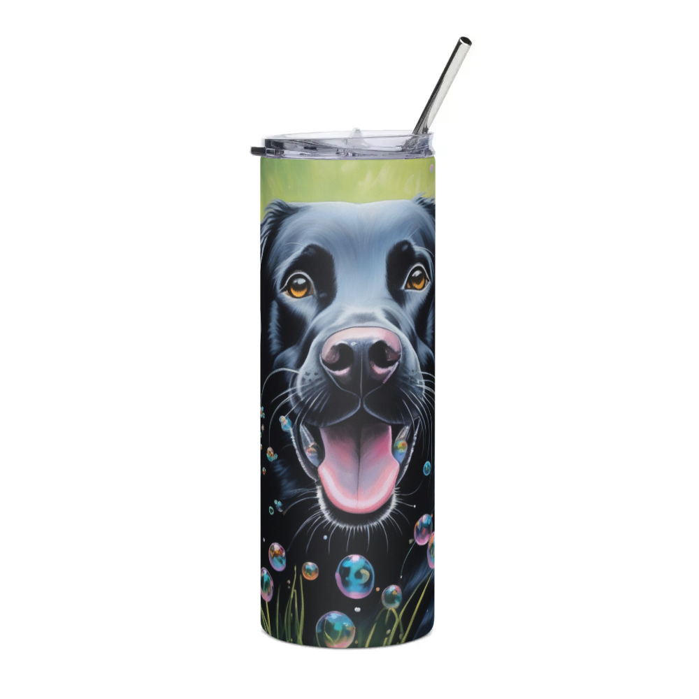 PugMug Custom Black Labrador Retriever Stainless Steel Tumbler