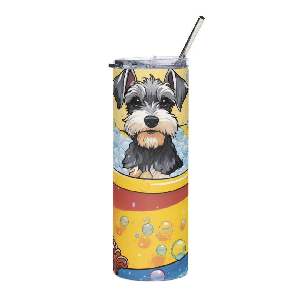 PugMug Custom Miniature Schnauzer Stainless Steel Tumbler