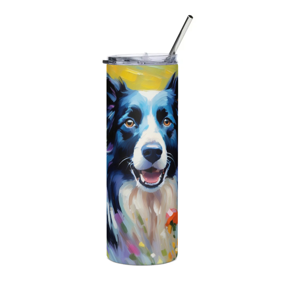 PugMug Custom Border Collie Stainless Steel Tumbler