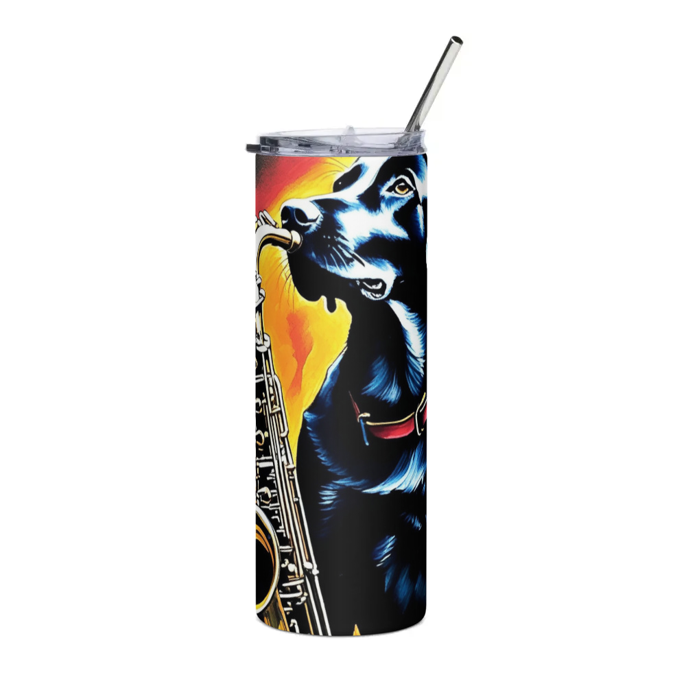 PugMug Custom Black Labrador Retriever Stainless Steel Tumbler