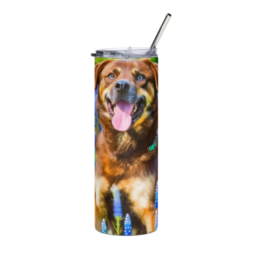 PugMug Custom Blue Stainless Steel Tumbler
