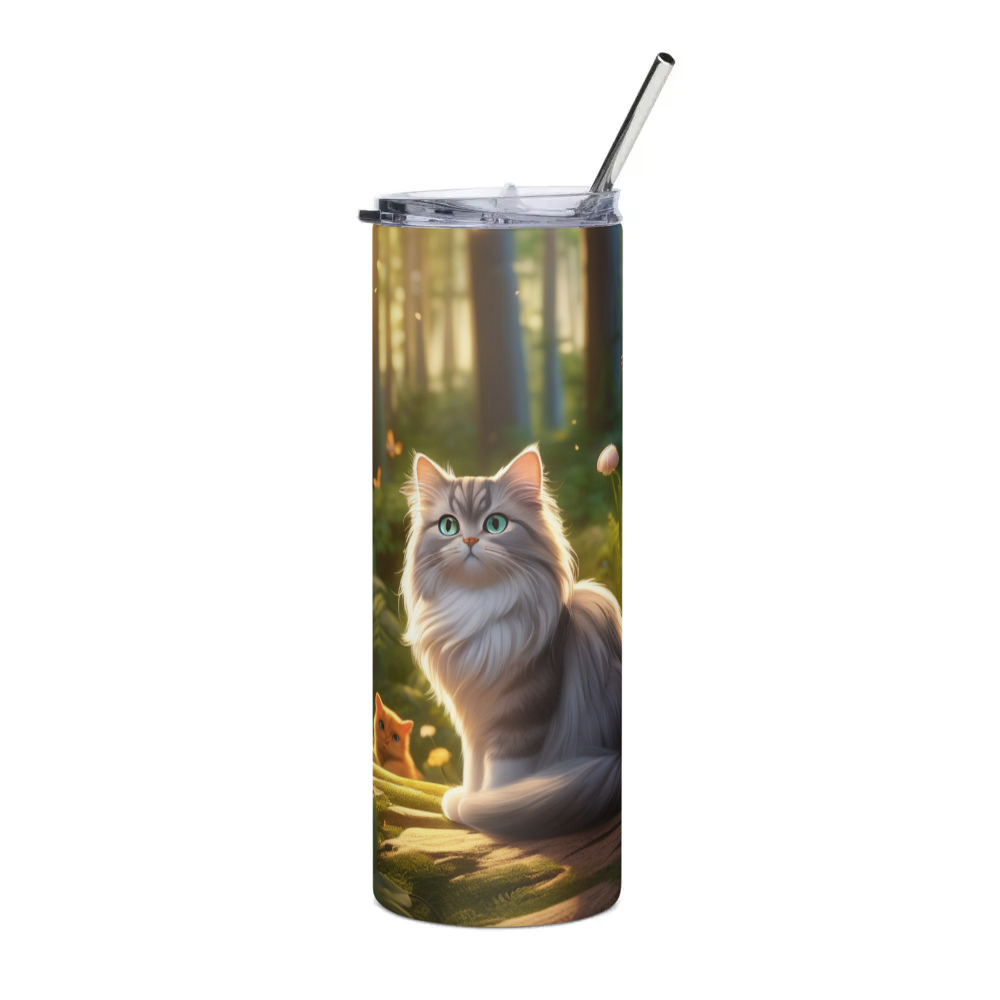 PugMug Custom Tabby Persian Cat Stainless Steel Tumbler