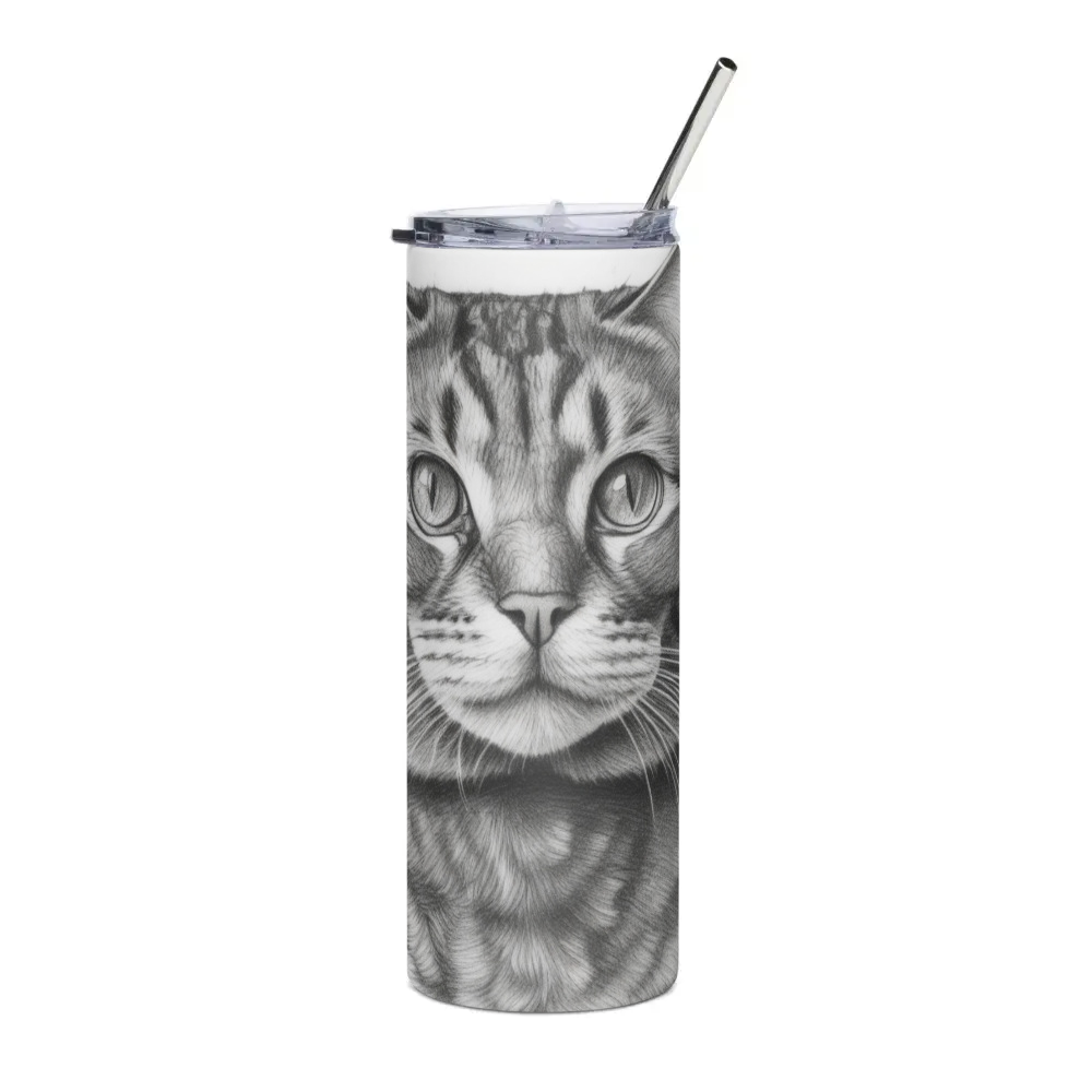 PugMug Custom Tabby Exotic Cat Stainless Steel Tumbler