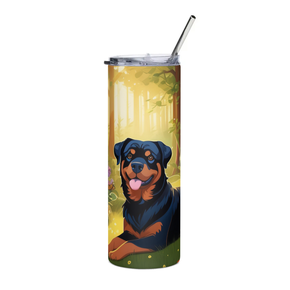 PugMug Custom Rottweiler Stainless Steel Tumbler