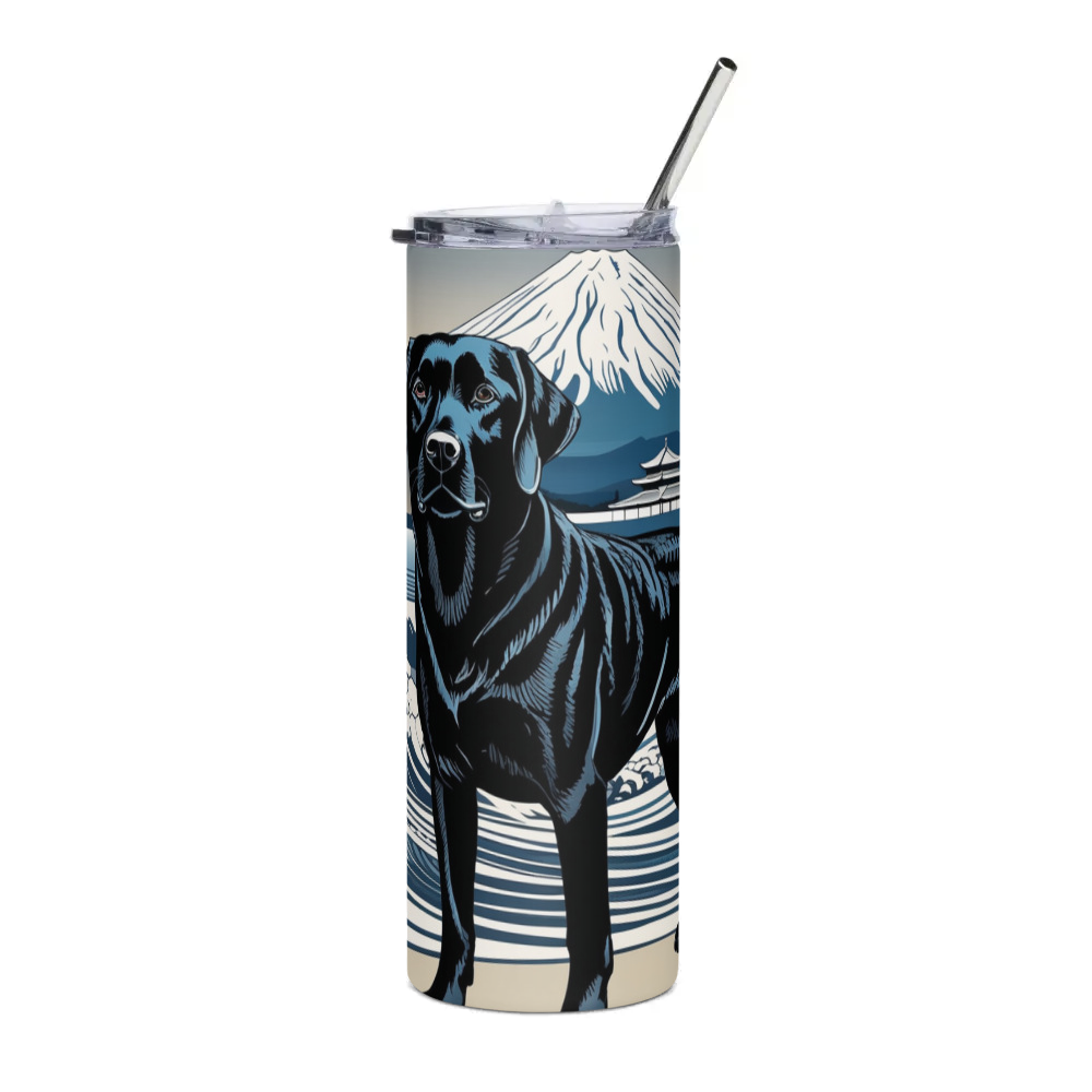 PugMug Custom Black Labrador Retriever Stainless Steel Tumbler