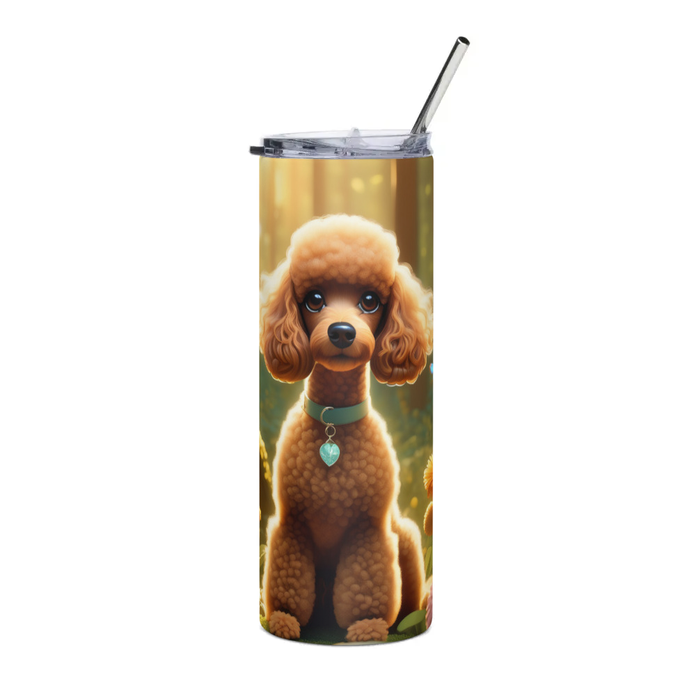 PugMug Custom Tan Poodle Stainless Steel Tumbler