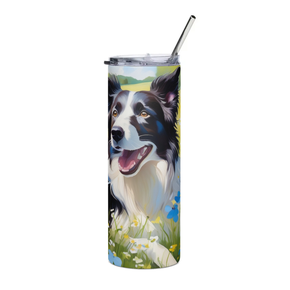 PugMug Custom Border Collie Stainless Steel Tumbler
