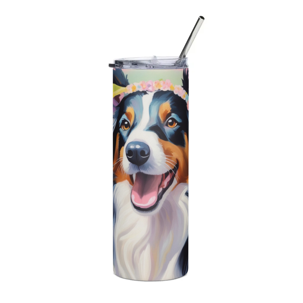 PugMug Custom Border Collie Stainless Steel Tumbler