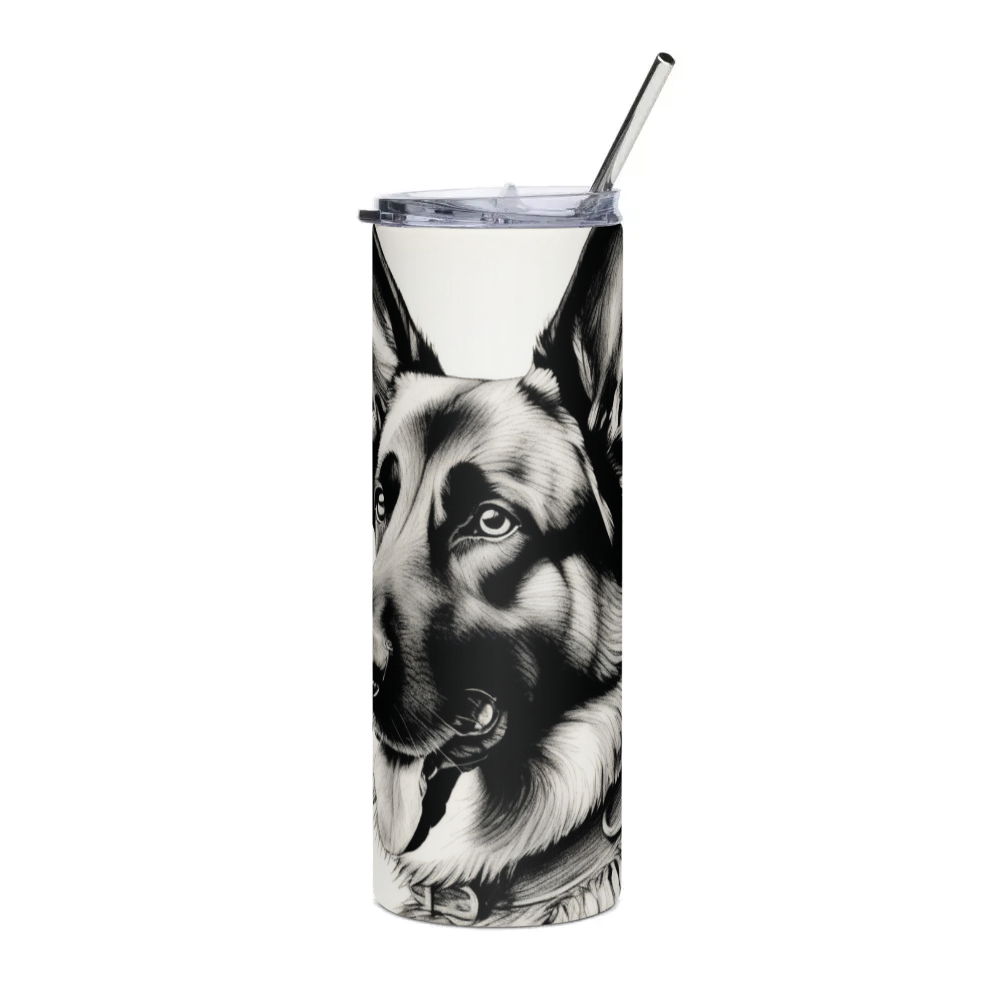 PugMug Custom German Shepherd Dog Stainless Steel Tumbler