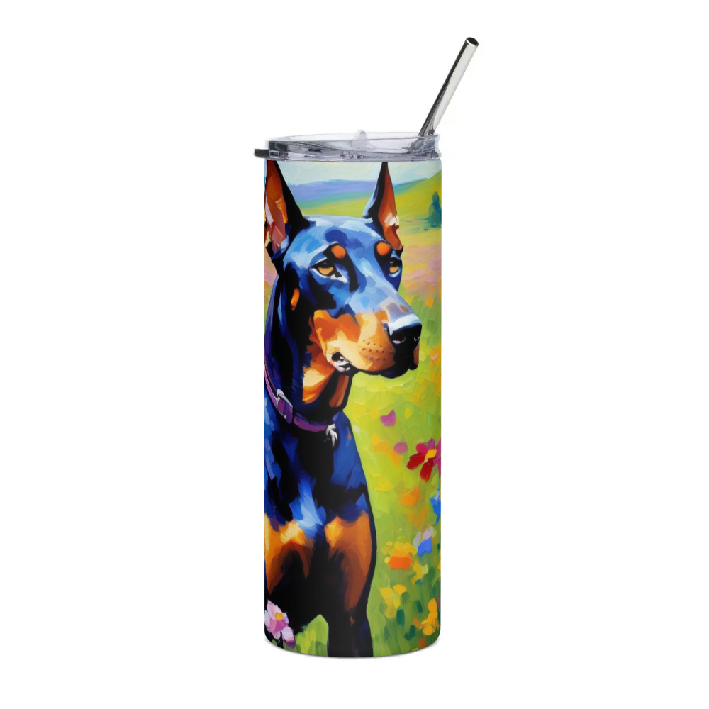 PugMug Custom Doberman Pinscher Stainless Steel Tumbler