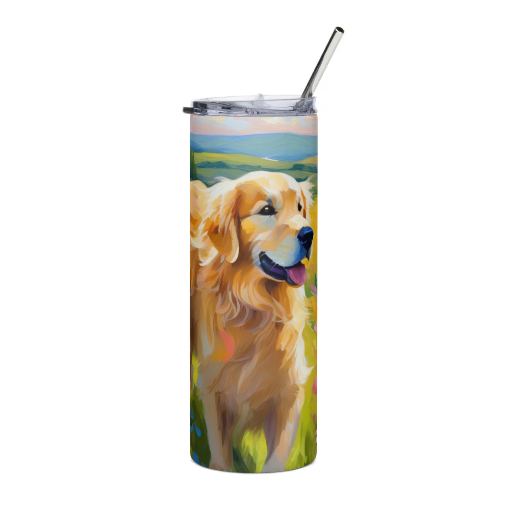 PugMug Custom Golden Retriever Stainless Steel Tumbler