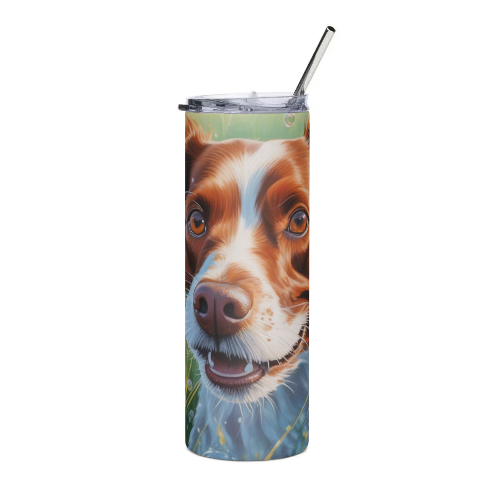 PugMug Custom Brittany Dog Stainless Steel Tumbler