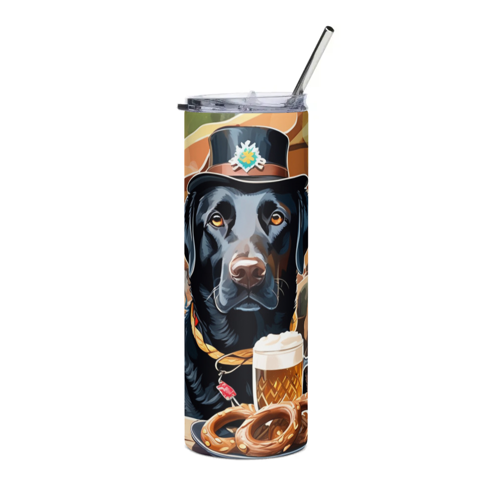 PugMug Custom Black Labrador Retriever Stainless Steel Tumbler