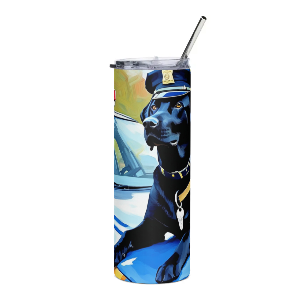 PugMug Custom Black Labrador Retriever Stainless Steel Tumbler