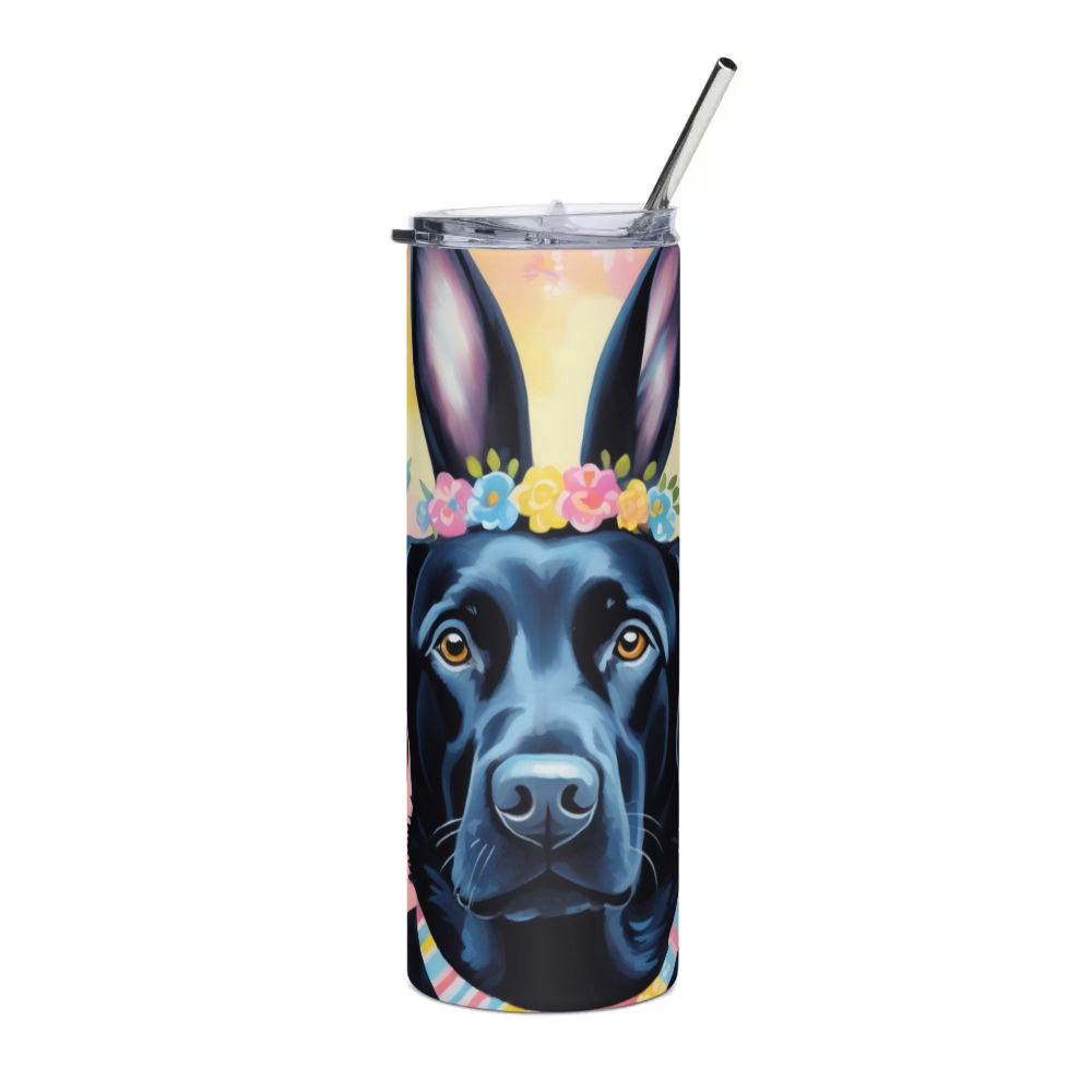 PugMug Custom Black Labrador Retriever Stainless Steel Tumbler