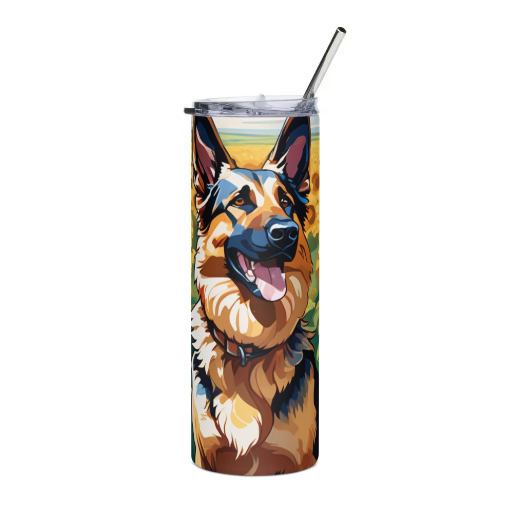 PugMug Custom German Shepherd Dog Stainless Steel Tumbler