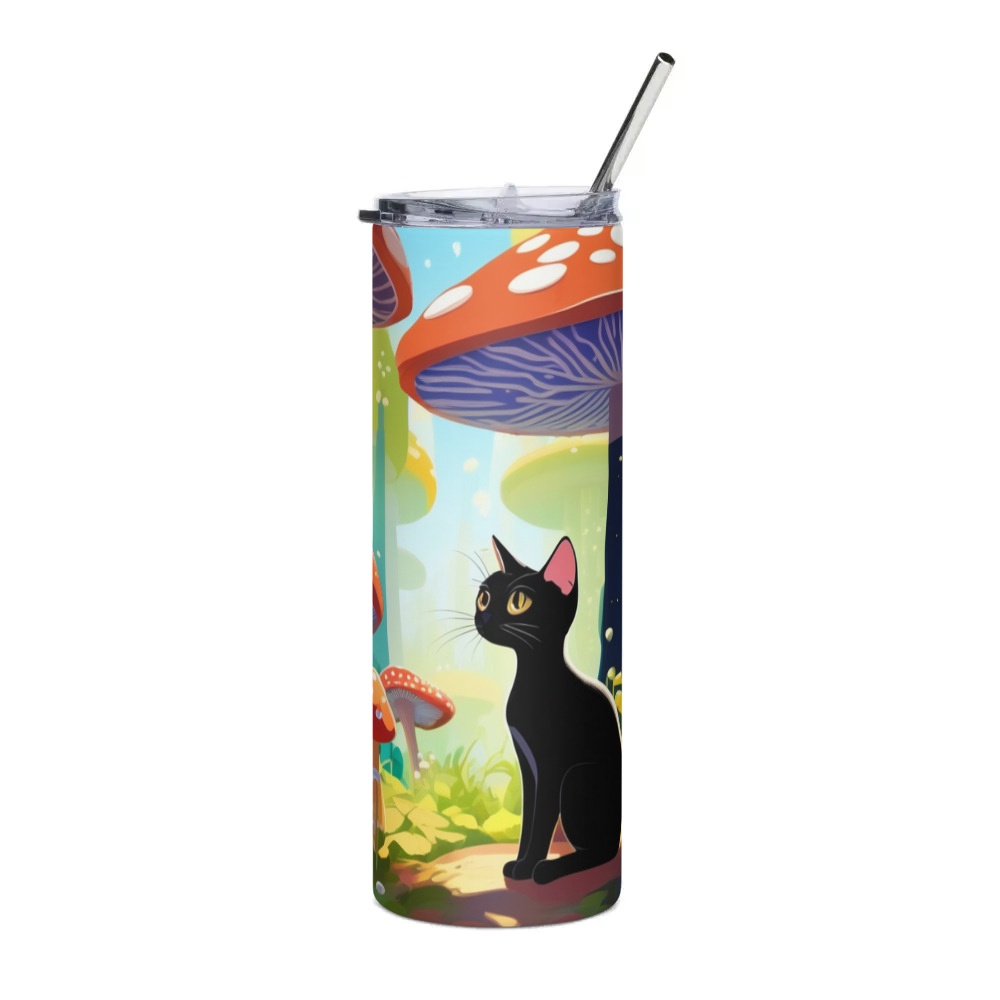PugMug Custom Black Abyssinian Cat Stainless Steel Tumbler