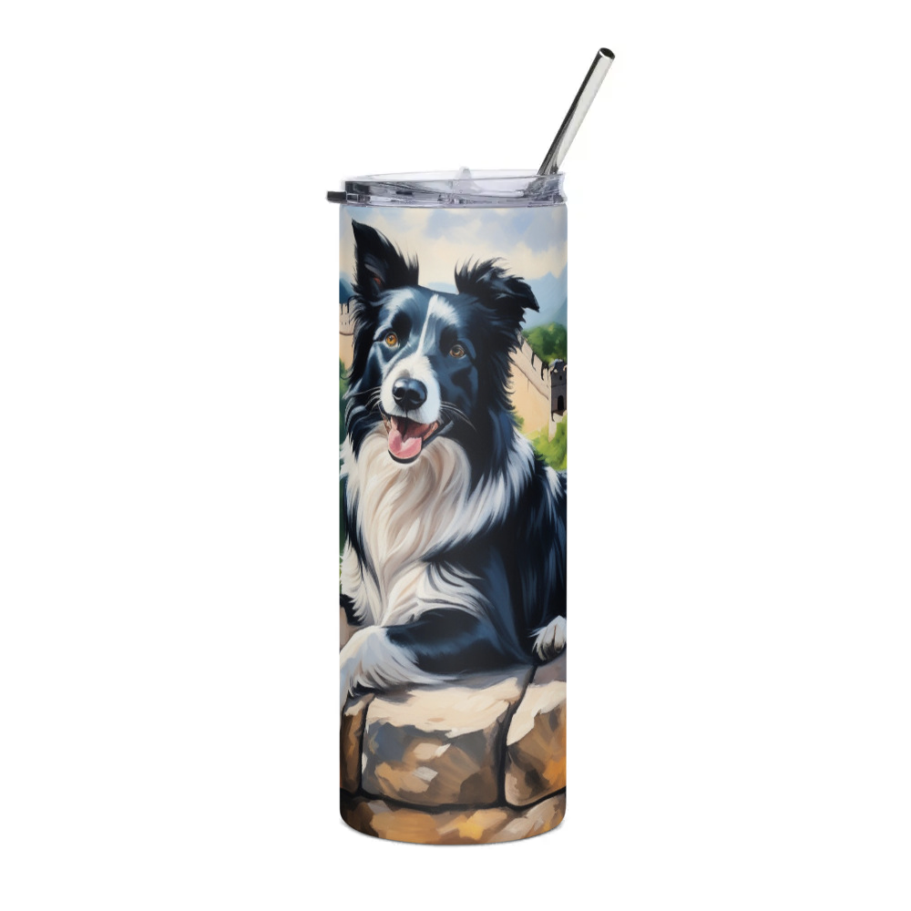 PugMug Custom Border Collie Stainless Steel Tumbler