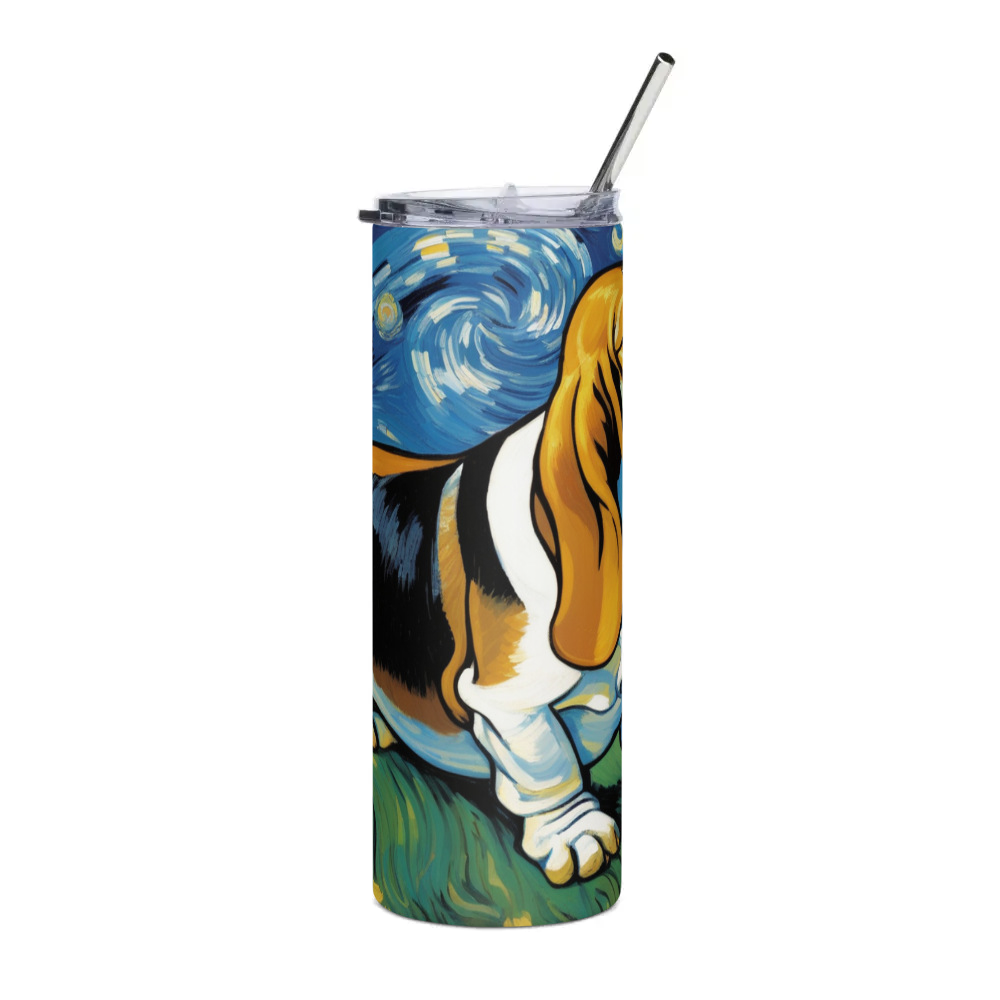 PugMug Custom Basset Hound Stainless Steel Tumbler