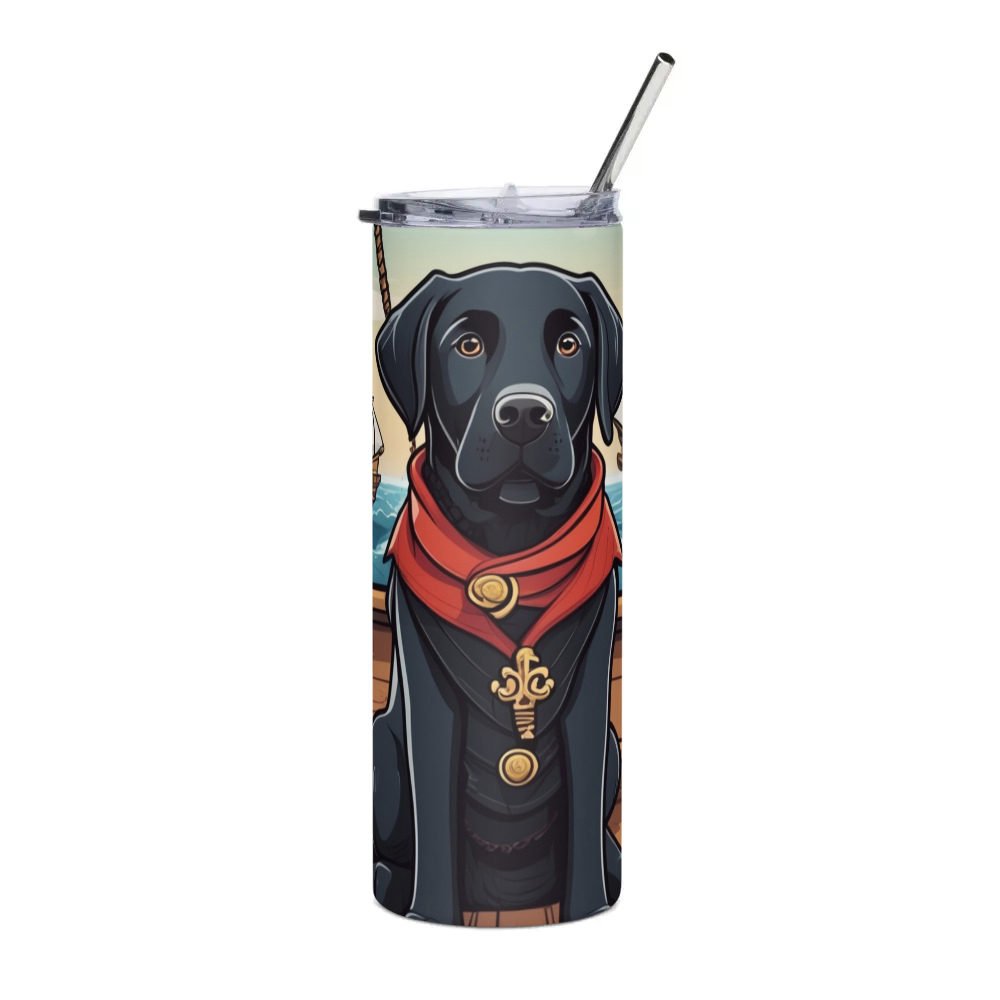PugMug Custom Black Labrador Retriever Stainless Steel Tumbler