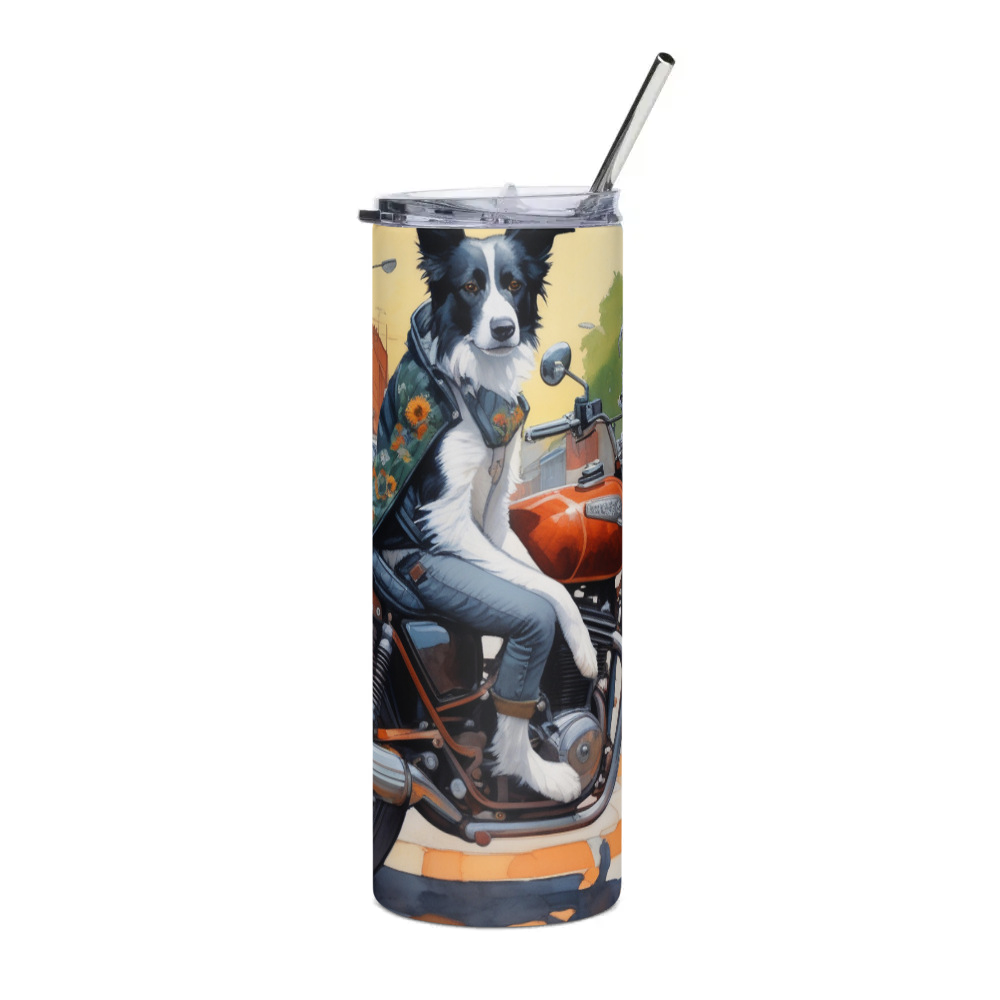 PugMug Custom Border Collie Stainless Steel Tumbler